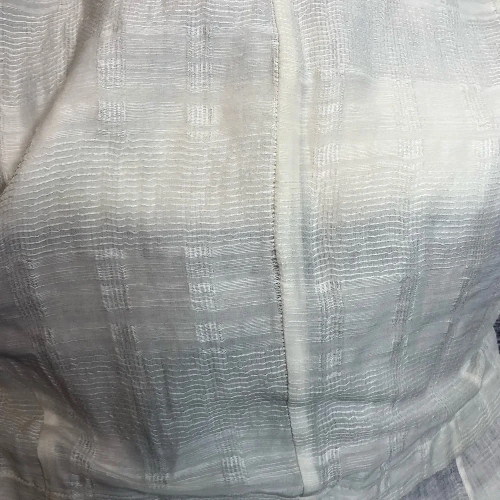 Raquel Allegra Indigo Linen Blend One Button Blazer Jacket - Picture 7 of 12